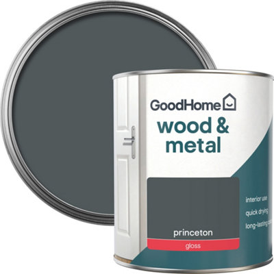 Goodhome Princeton Gloss Metal & Wood Paint, 750Ml