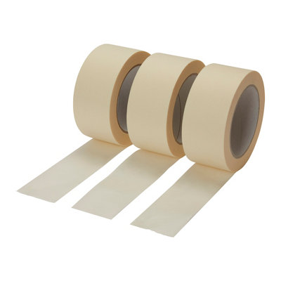 Diall Beige Masking Tape (L)50M (W)48Mm, Pack Of 3