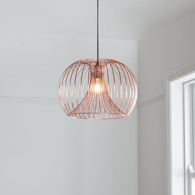 Goodhome Dharug Copper Effect Pendant Ceiling Light, (Dia)380Mm