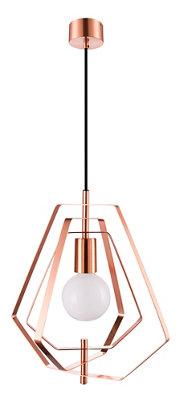 Goodhome Nedoki Copper Effect Pendant Ceiling Light, (Dia)350Mm