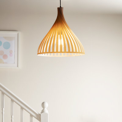 Goodhome Crozon Mustard Pendant Ceiling Light, (Dia)380Mm