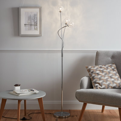 Goodhome Mantus Chrome Effect Floor Light