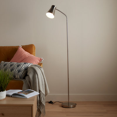 Goodhome Hetange Nickel Effect Floor Light