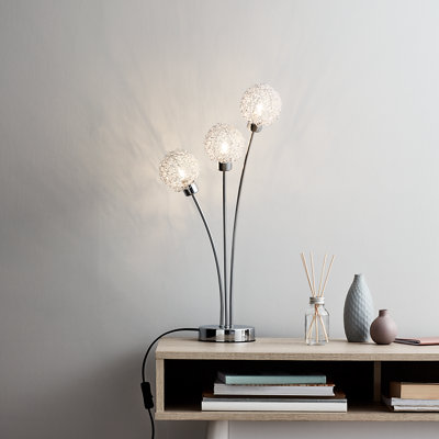 Goodhome Phaidros Chrome Effect Table Light