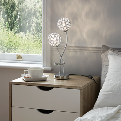 Goodhome Mantus Chrome Effect Table Light