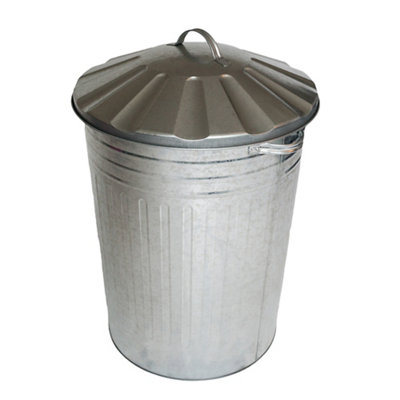 Apollo Galvanised Outdoor Litter Bin, 90L