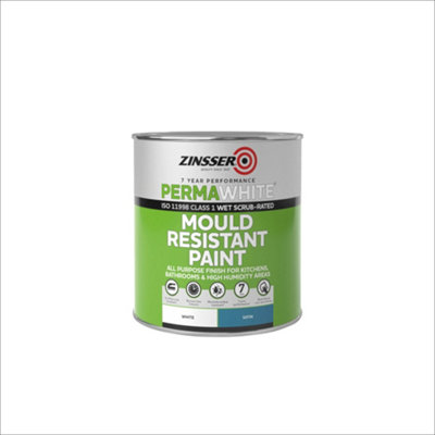 Zinsser Permawhite Satin Interior Anti-Mould Paint, 1L