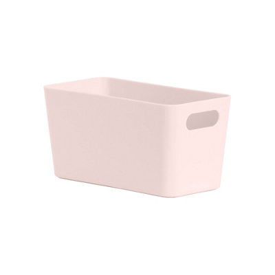 Wham Studio Gloss Light Pink Plastic Nestable Storage Basket (H)10Cm (W)20Cm (D)20Cm