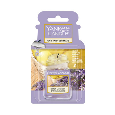 Yankee Candle Car Jar Ultimate Lemon Lavender Hanging Air Freshener, Pack Of 1