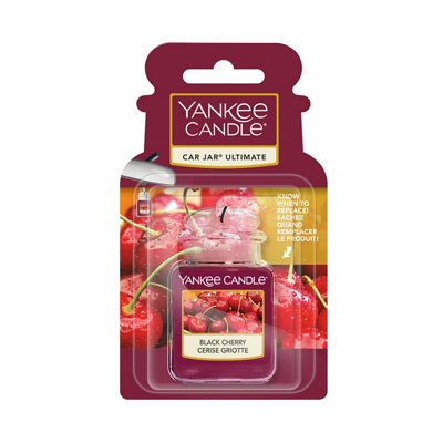 Yankee Candle Car Jar Ultimate Black Cherry Hanging Air Freshener, Pack Of 1