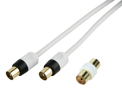 Slx White Gold-Plated Coaxial Cable, 5M