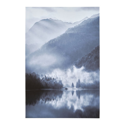Arthouse Mountain Blue Canvas Art (H)60Cm X (W)40Cm