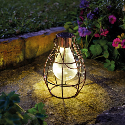 Smart Garden Eureka Metal & Plastic Bronze Effect Solar-Powered Outdoor Led Small Lantern