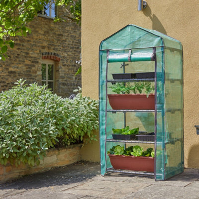 Smart Garden Products 0.7X0.5m 4 Tier Grozone Plastic Growhouse
