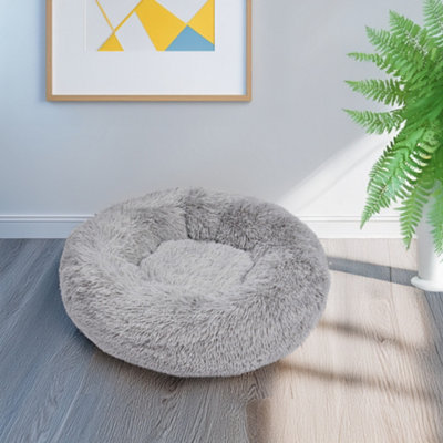 Zoon Grey Fabric Dog Bed (W)80Cm (D)80Cm Extra Large