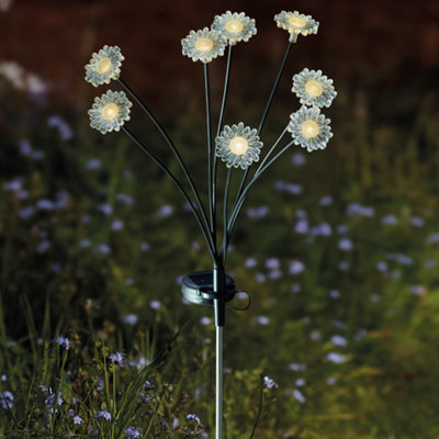 Smart Solar Clear Floralight Solar-Powered 1Lm Led Outdoor Stake Light