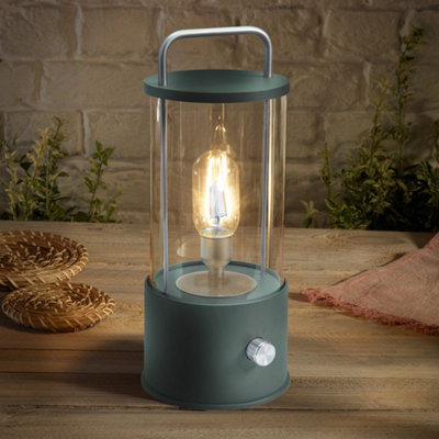 Smart Solar Olive Green Decorative Lantern