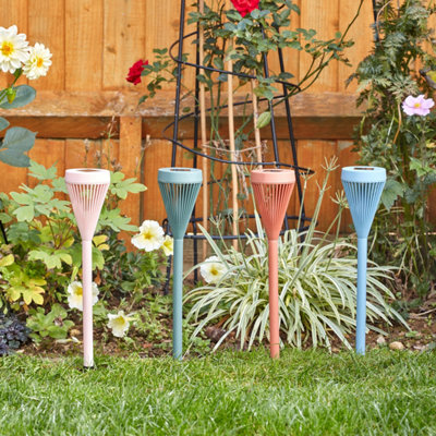 Smart Solar Light Multi Stake Light Solar-Powered 1Lm Integrated Led Outdoor Stake Light, Pack Of 4