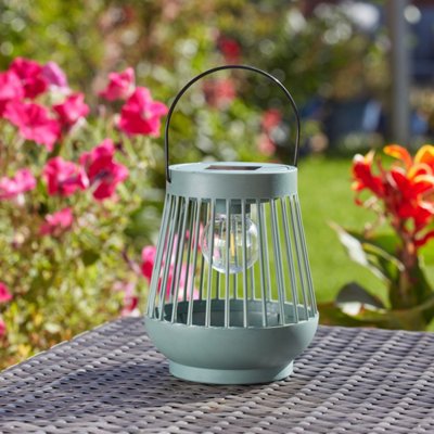 Smart Solar Viva Olive Metal & Plastic Solar-Powered Outdoor Led Small Lantern