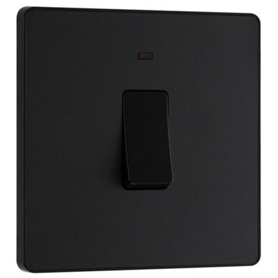 Bg 20A 2 Way 1 Gang Appliance Switch Screwless Matt Black