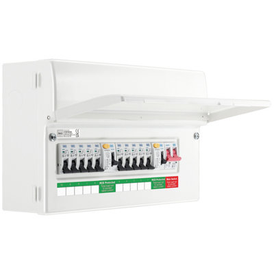 Bg 10-Way Dual Rcd Consumer Unit With 100A Mains Switch
