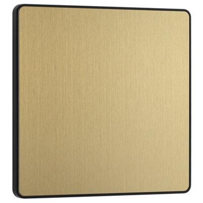 Bg Satin Brass 1 Gang Single Screwless Blanking Plate