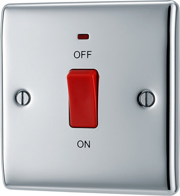 Bg 45A Rocker Raised Slim Control Switch With Led Indicator Gloss