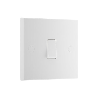 Bg 20A Single 2 Way Raised Square Screwed Intermediate Switch Gloss White