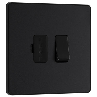 Bg 13A 1 Gang 2 Way Raised Slim Profile Switched Fused Connection Unit Matt