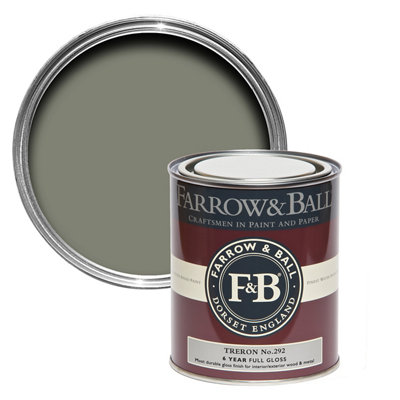 Farrow & Ball Interior Treron No.292 Gloss Metal & Wood Paint, 750Ml