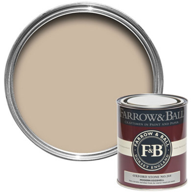 Farrow & Ball Modern Oxford Stone No.264 Eggshell Paint, 750Ml