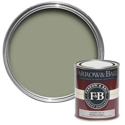 Farrow & Ball Modern Lichen No.19 Eggshell Paint, 750Ml