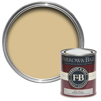 Farrow & Ball Modern Hay No.37 Eggshell Paint, 750Ml
