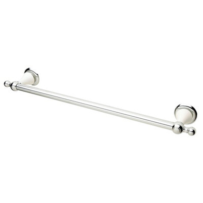 Cooke & Lewis Timeless Chrome Effect Ceramic Wall-Mounted Towel Rail (W)68.9Cm