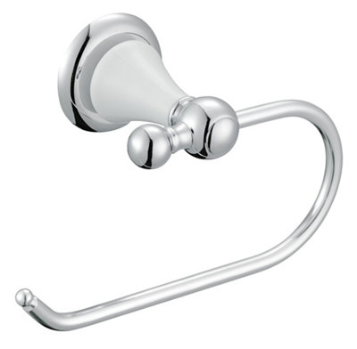 Cooke & Lewis Timeless Chrome Effect Wall-Mounted Toilet Roll Holder (H)105.6Mm (W)170.6Mm