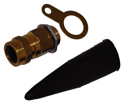 Diall Brass Ip66 20Mm Black Outdoor Cable Gland