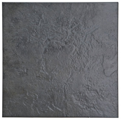 Colours Cirque Black Matt Stone Effect Ceramic Indoor Floor Tile Sample