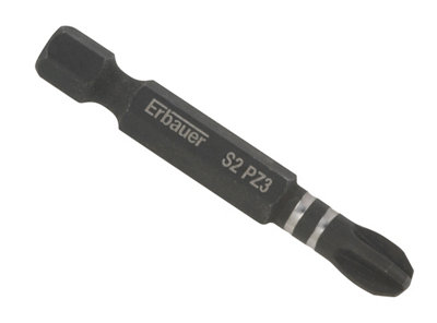 Erbauer Pz3 Impact Screwdriver Bits (L)50Mm, Pack Of 3
