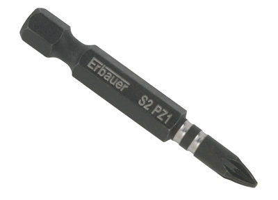 Erbauer Pz1 Impact Screwdriver Bits (L)50Mm, Pack Of 3