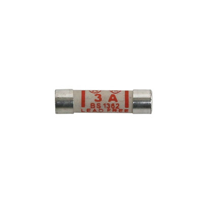 B&Q 3A Fuse (Dia)6.3Mm, Pack Of 20