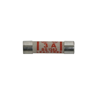 B&Q 3A Fuse (Dia)6.3Mm, Pack Of 4
