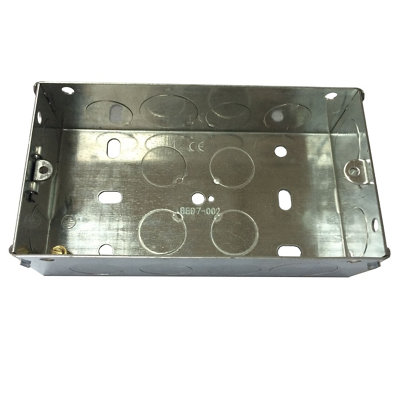 B&Q Metal 35Mm Double Pattress Box