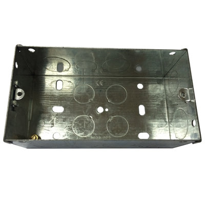 B&Q Metal 47Mm Double Pattress Box