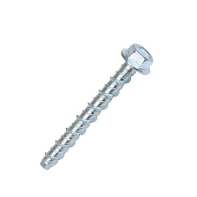 Easyfix Hex Flange Carbon Steel Concrete Screwbolt (Dia)8Mm (L)80Mm, Pack Of 10