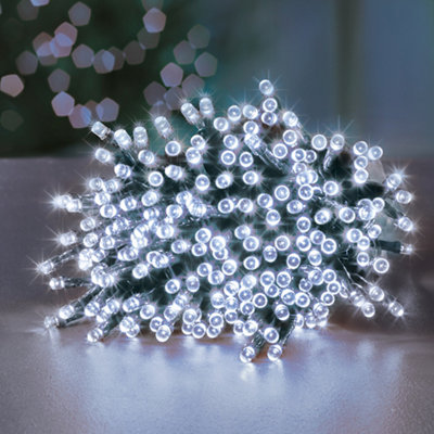 B&Q Premier String Solar-Powered White 1000 Led Outdoor String Lights