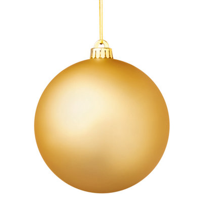 Premier Decorations Limited Gold Plastic Round Christmas Bauble Set (D) 150Mm