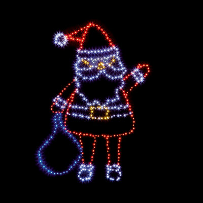 Premier Decorations Limited Multicolour Led Santa Silhouette (H) 1180Mm