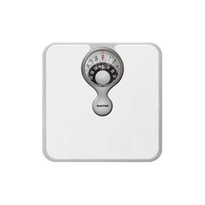 Salter Matt White Compact Mechanical Bathroom Scales