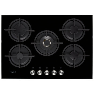 Hotpoint Hgs 72S Bk 73Cm Gas Hob - Black