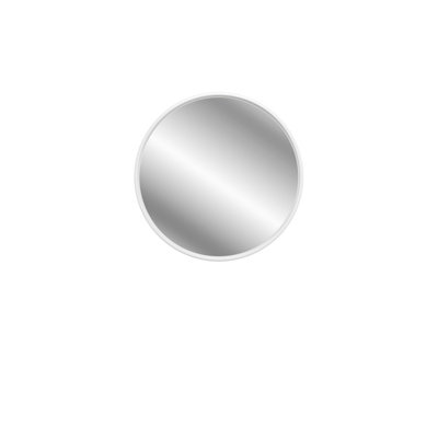 B&Q * Exbury White Ash Round Wall-Mounted Bathroom Mirror (H)55Cm (W)55Cm